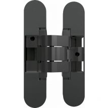 Türband verdeckt AN1403D-FVZ - Scharnier verdeckt liegend für Türen bis 40 kg - 3D Verstellbar - 180 grad, Zinkdruckguss schwarz - Anselmi