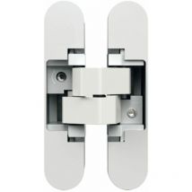 Türband verdeckt AN1503D - Scharnier verdeckt liegend für Türen bis 40 kg - 3D Verstellbar - 180 grad, Zinkdruckguss weiß - Anselmi