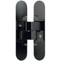 Türband verdeckt AN1503D - Scharnier verdeckt liegend für Türen bis 40 kg - 3D Verstellbar - 180 grad, Zinkdruckguss schwarz - Anselmi