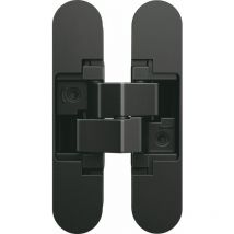 Anselmi Türband verdeckt AN1603D - Scharnier verdeckt liegend für Türen bis 60 kg - 3D Verstellbar - 180 grad, Zinkdruckguss schwarz