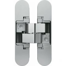 Anselmi Türband verdeckt AN1603D - Scharnier verdeckt liegend für Türen bis 60 kg - 3D Verstellbar - 180 grad, Zinkdruckguss verchromt poliert