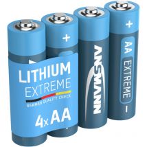 Extrem Lithium Batterie aa Mignon 1,5V, 4 Stück - Ansmann
