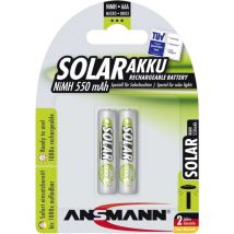 Solar - Batterie 2 x AAA-Typ - NiMH - (wiederaufladbar) - 550 mAh - Ansmann