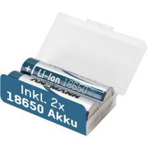 18650 16340 Batteriebox für bis zu 4 Akkus 16340 oder für 2x 18650 Akkus + 2x 18650 2600 mAh - Ansmann