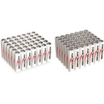 Ansmann - Alkaline Batterien, 42 Stück aa /Mignon und 42 Stück AAA/Micro im Sparset