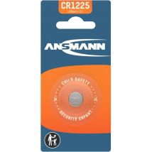 Ansmann Lithium Knopfzelle CR1225 – 50 mAh – 3 V – Knopfzelle für Taschenrechner, Uhren, Autoschlüssel