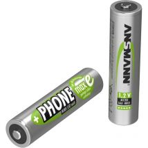 Dect maxE HR03 Batteria ricaricabile Ministilo (aaa) NiMH 550 mAh 1.2 v 2 pz. - Ansmann