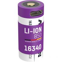 Li-Ion accu 16340 batterie lithium rechargeable cr123a entrée micro usb - Ansmann