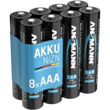 Micro Akku aaa 1,6V 550mAh (900mWh) NiZn, 8 Stück wiederaufladbar - Ansmann