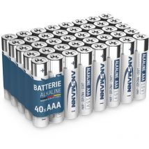 Piles alcalines Micro aaa 1,5V (lot de 40) - Ansmann