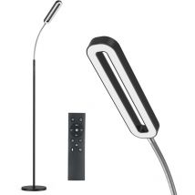 Lampadaire sur Pied Salon Noir 12W Luminaire sur Pied Dimmable avec Télécommande & Commande Tactile 4 Températures de Couleur & 6 Modes Lampe led Col