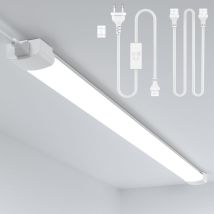Antenlicht 4er Pack Led Feuchtraumleuchte 150cm 45w 5000k,ultraslim Led-streifen Ip65 Mit Steckverbindern,connectable,110lm/w,für Garage Werkstatt 