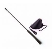 Antenne de voiture 16', Noir Antenne universelle de voiture fm Radio am avec base
