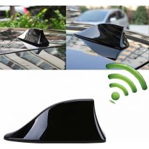 Thsinde - Antenne de Voiture Universelle en Forme d'aileron de Requin - Antenne Radio fm/am avec Base adhésive étanche pour Auto suv Camion Van (Noir)