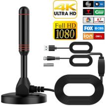 Tuserxln - Antenne tv numérique DVB-T2 Antenne Portable Indoor Outdoor tv dtmb avec Base Magnétique avec Câble 5m,Connecteur Masculin usb et tv