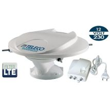 Antenne Terrestre Omnidirectionnelle 360° Avec Amplificateur 28 Db – Filtre Lte Intégré – Câble Coaxial 5m – Pour Camping-car Et Van – Teleco