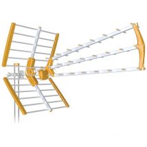 Tecatel - Antenne tv tdt uhf 18dB mandarine fold 4G-LTE 18dB