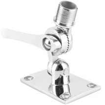 Antenne vhf en acier inoxydable Base de fixation réglable à double essieu pour bateau marin 1 à14 pouce