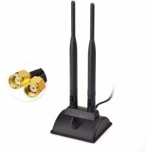 Linghhang - Antenne Wifi 2,4g/5,8g Dual Magnetische Antenne Rp-sma Adapter 3m Kabel Für Wifi Kamera Antenne Pci Karte Wlan Router Drahtloser Bluetooth