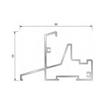 Duval Bilcocq - Antepecho de madera con junta en hoja bilcocq - 58 x 88 mm - PB58JO2
