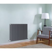 NRG - Flat Panel Radiator Designer Column Bathroom Central Heating Anthracite Double 600x748mm
