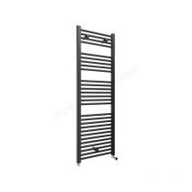 Essential - Anthracite Grey Straight 1420 x 500 Heated Towel Rail Warmer Radiator 22mm DRail