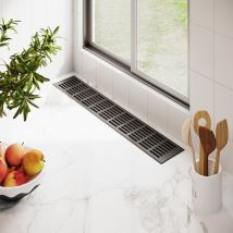 Ms Beschläge - Anthrazit RAL7016 Lüftungsgitter 100mm breit Aluminium Stegblech Heizungsdeckel 500mm
