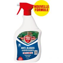 Protect Expert - Anti Algues & Lichens - Anti-Dépôt Vert - 750ml - Prêt à l'emploi - Petites & Moyennes Surfaces