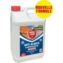 Protect Expert - Anti Algues & Lichens - Anti-Dépôt Vert - Concentré 5L - 2000m² - Toiture - Terrasse - Dalles - Piscine
