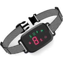 Anti-bell-halsband Für Hunde, 3 Modi Ton/vibration/elektroschock, Einstellbar 8 Empfindlichkeitsstufen, Wasserdicht Ip67 - Schwarz