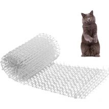 Anti Chat d'Epine Grille de Jardin Anti Chiens, Anti Chat Exterieur, Chats Animaux de Compagnie Tapis Anti Chat 30 x 200 cm, Blanc