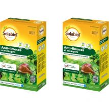 Solabiol - Anti-Limaces & Escargots - 2x400g - Granulés - Résistant à La Pluie - Prêt à L'Emploi - Utilisable En Agriculture Biologique SOLIMA400X2