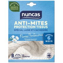 Nuncas - anti-mites tiroirs protection tissus 8 feuillets