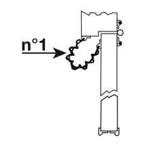 Anti pince-doigts Garomin n°1 pour portes intérieure/extérieure - 170 mm - 1,40 m - noir - WATTELEZ