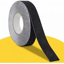 Rosemary - Anti-Rutsch-Klebeband für Treppen, 10 m x 2,5 cm, schwarzes Anti-Rutsch-Klebeband, Anti-Rutsch-Klebeband für Außen und Innen,