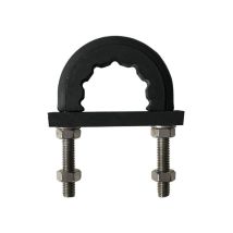 Graphskill - Anti-Vibration Rubber Lined U-bolt and Backing pad 49 mm id (suit 40 mm nb pipe)-T316 ss