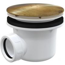 Alcaplast - Antique Brass Shower Trap 90mm Tray Drain Waste