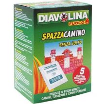 Diavolina - Antifuliggine spazzacamino bustine fuoco gr 50 cf=pz 5 (6 confezioni)