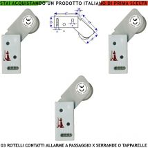Antifurto Contatto per Serranda 3 Pezzi Rotello Protegge la Tapparella dal Sollevamento la Rotella Antiusura Spinta da Molla Muove lo Switch che