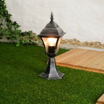 Antike Wegeleuchte Garten toscana Silber regenfest