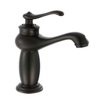 Ineasicer - Antiker schwarzer Kupfer-Badezimmer-Küchenhahn, Einloch-Einhand-Kalt-Warmwasser-Mischbatterie, Küchenkanal, Einzelanschluss-Wasserhahn