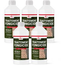 Arcane Industries - anti-mousse ultra concentré : Fongicide anti dépôt vert toiture, mur, façade, terrasse, élimine algues et lichens - 5 l (5 x 1L)