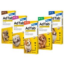 AdTab comprimés à mâcher pour chiens – 3 comprimés – Protection contre puces et tiques – Lotilaner 225 mg – ELANCO