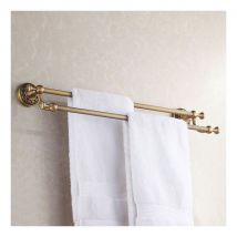 Bathroom Double Towel Rail 60cm Bar Hanger Antique Brass