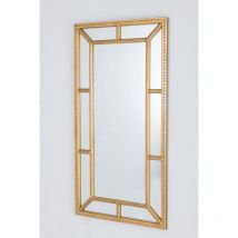 Urban Deco - Antique Gold Rectangular Wall Mirror for Living Room - 80cm x 155cm