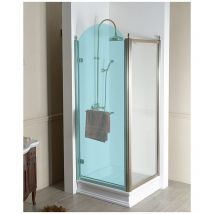 Gelco - antique Panneau de côté 800mm, verre clair 8mm, bronze