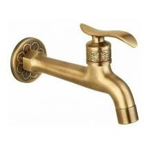 Robinet Antique en Laiton avec Poignée pour Salle de Bain, Montage Mural, Lave-Linge, Robinet Extérieur pour Jardin, Tuyau Simple, Robinet d'Eau