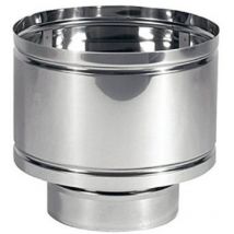 Antivento a botte acciaio inox aisi 304 5/10 comignolo fumaiolo attacco tondo diametro 160 - attacco maschio