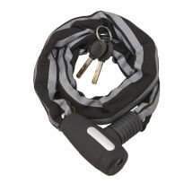 Thirard - Antivol à clé Biker, chaîne acier, moto, 0.9m, 2 clés, noir