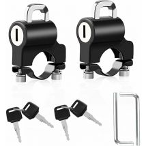 Antivol Casque Moto de Antivol Attache Casque Accessoire Moto Casque Antivol Verrouillage avec Clés Cadenas de Sécurité(2pcs)